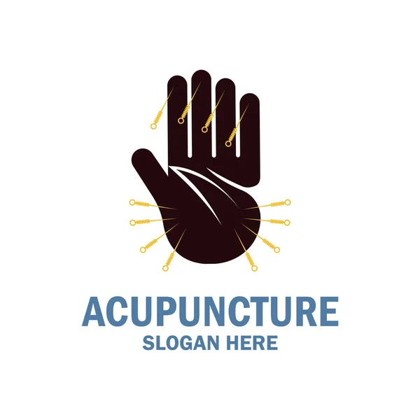 acupuncture therapy logo with text space for your slogan / tagline, vector illustration