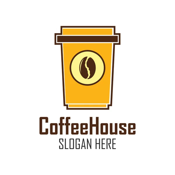 Kahve Dükkanı logo, etiket, sloganınız için metin alanı ile rozet / slogan, vektör çizim — Stok Vektör