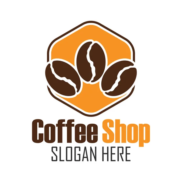 Kahve Dükkanı logo, etiket, sloganınız için metin alanı ile rozet / slogan, vektör çizim — Stok Vektör