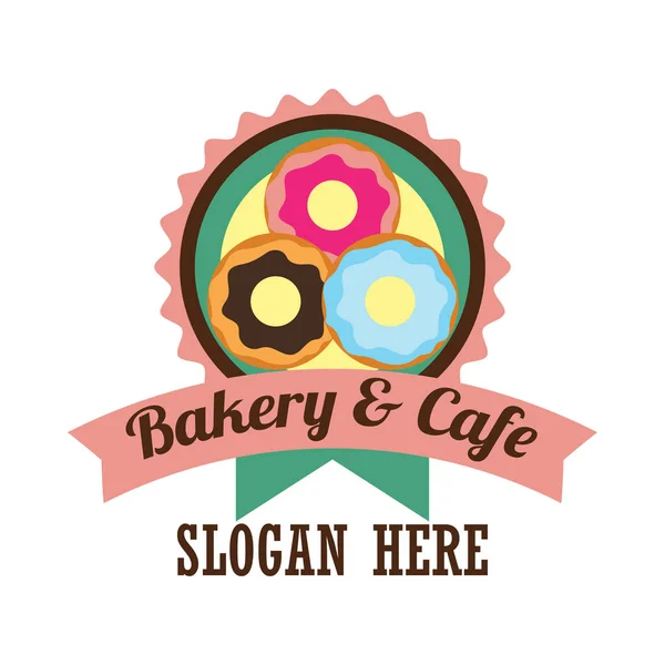Logotipo de la panadería con espacio de texto para su eslogan / eslogan, ilustración vectorial — Vector de stock