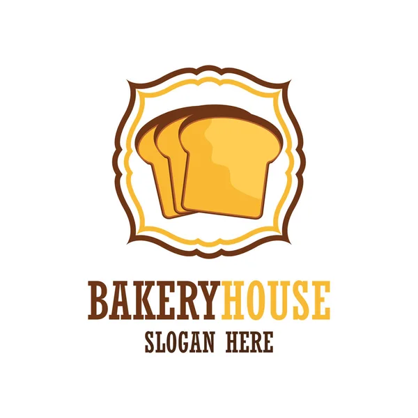 Logo de boulangerie avec espace texte pour votre slogan / slogan, illustration vectorielle — Image vectorielle