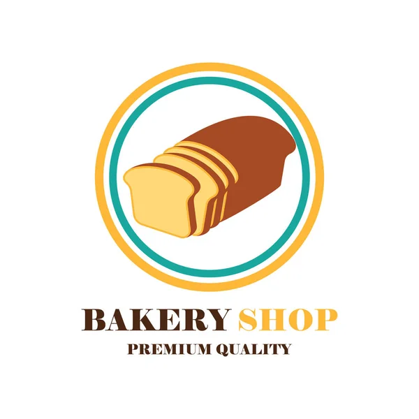 あなたのスローガンのテキスト領域を持つパン屋さんのロゴ ・ キャッチ フレーズ、ベクトル イラスト — ストックベクタ