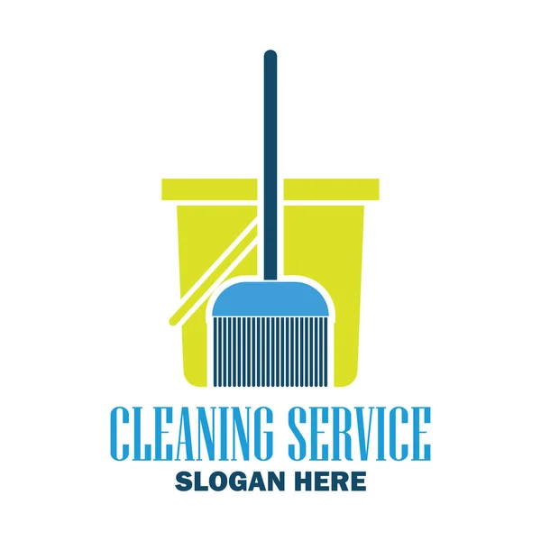 Cleaning service icon with text space for your slogan / tagline, vector illustration — Stock Vector