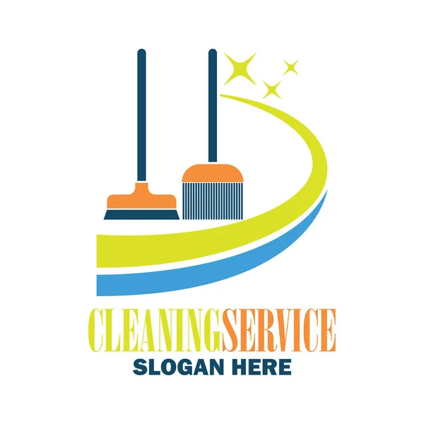 Cleaning service icon with text space for your slogan / tagline, vector illustration — Stock Vector