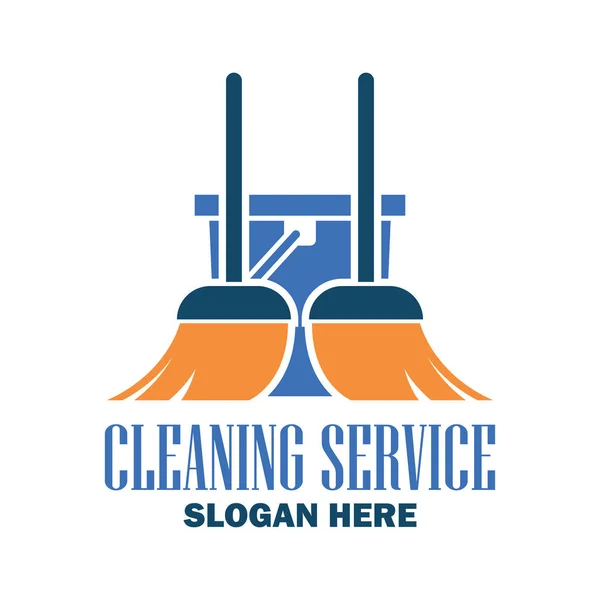 Cleaning service icon with text space for your slogan / tagline, vector illustration — Stock Vector