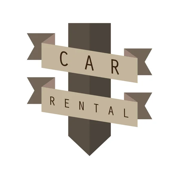 Carro alugar logotipo com espaço de texto para o seu slogan / slogan, ilustração vetorial — Vetor de Stock