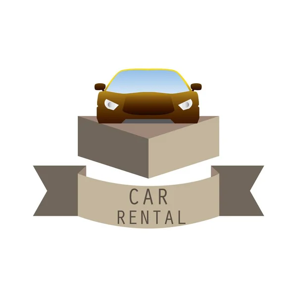Логотип оренди автомобіля з текстовим простором для вашого гасла / тегу, Векторні ілюстрації — стоковий вектор