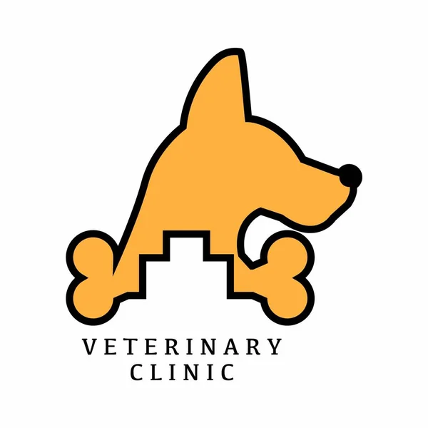 Logo vétérinaire avec espace texte pour votre slogan / slogan, illustration vectorielle — Image vectorielle