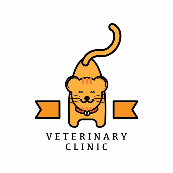 Logo vétérinaire avec espace texte pour votre slogan / slogan, illustration vectorielle — Image vectorielle