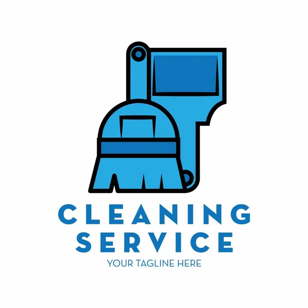 Cleaning service logo with text space for your slogan / tagline, vector illustration — Stock Vector