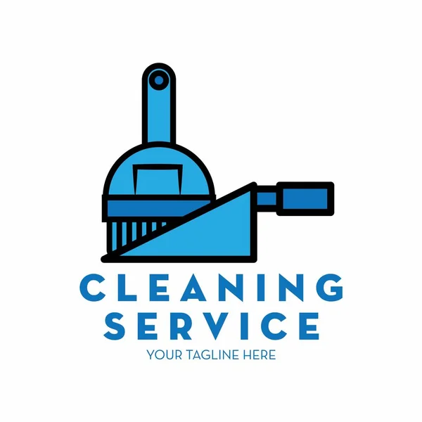 Cleaning service logo with text space for your slogan / tagline, vector illustration — Stock Vector