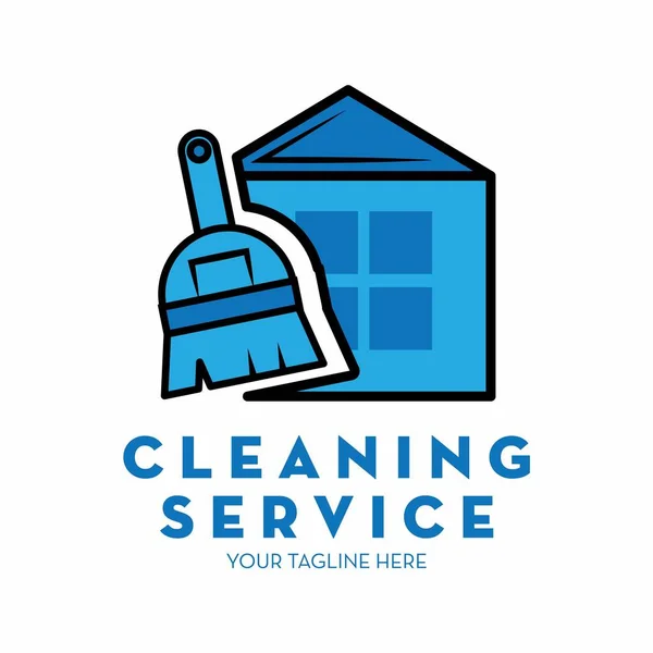 Cleaning service logo with text space for your slogan / tagline, vector illustration — Stock Vector