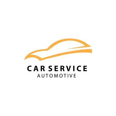 Araba Servisi logosu, vektör çizim