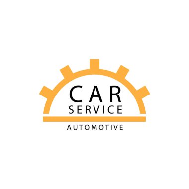 Araba Servisi logosu, vektör çizim