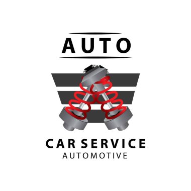Araba Servisi logosu, vektör çizim
