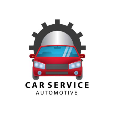 Araba Servisi logosu, vektör çizim