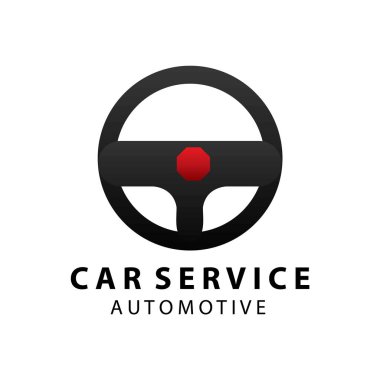 Araba Servisi logosu, vektör çizim