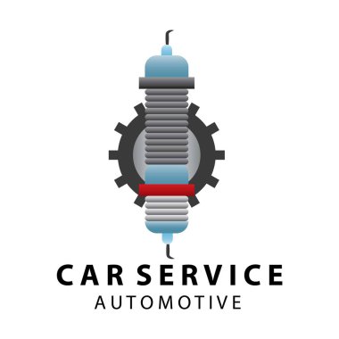 Araba Servisi logosu, vektör çizim