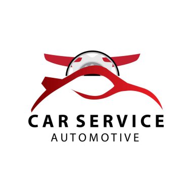 Araba Servisi logosu, vektör çizim