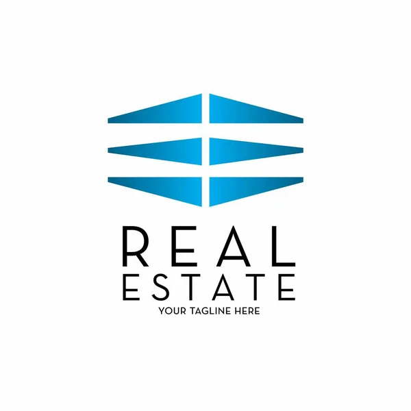 Real estate logo with text space for your slogan / tagline, vector illustration — Stock Vector