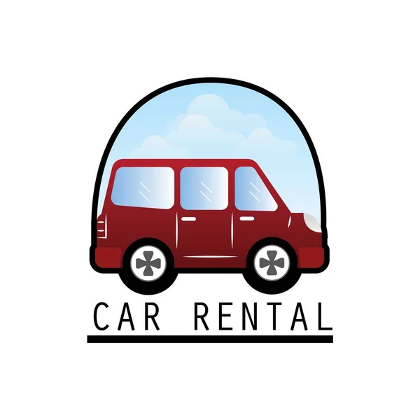 Логотип аренды автомобиля с текстовым пространством под слоган / слоган, векторная иллюстрация — стоковый вектор