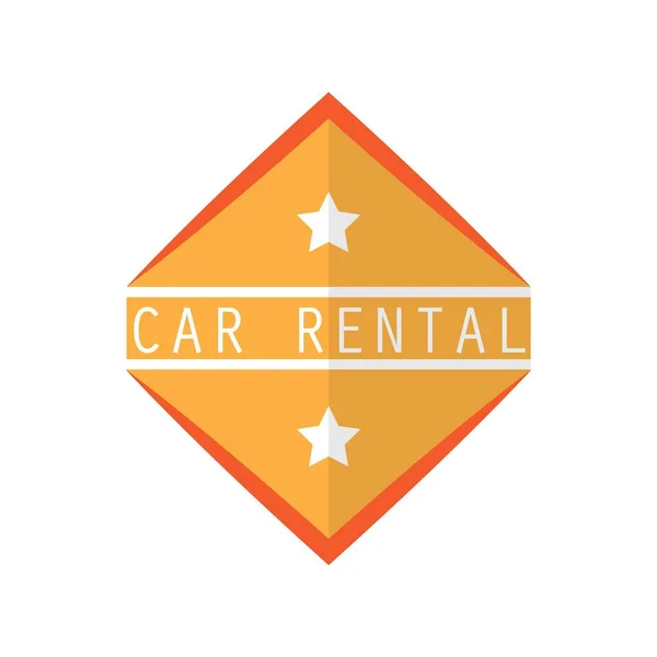 Logo de location de voiture avec espace texte pour votre slogan / slogan, illustration vectorielle — Image vectorielle