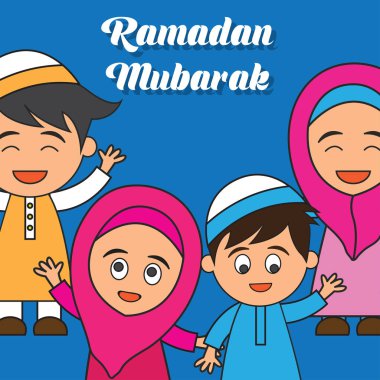 Ramazan kareem / mübarek, Müslümanların kutsal ay için mutlu Ramazan tebrik tasarım vektör çizim