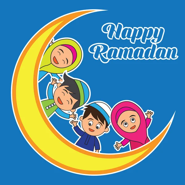 Ramadán kareem / mubarak, happy ramadánu pozdrav design pro muslimy svatého měsíce, vektorové ilustrace — Stockový vektor