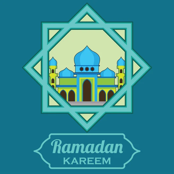 Ramadan kareem / mubarak, boldog ramadan üdvözlés design a muzulmán szent hónap, vektor illusztráció — Stock Vector