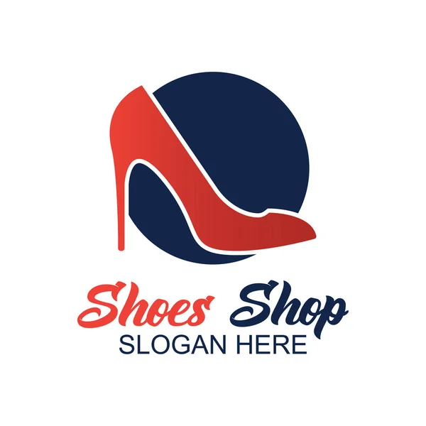 shoes store, shoes shop logo with text space for your slogan / tag line for fashion business. vector illustration