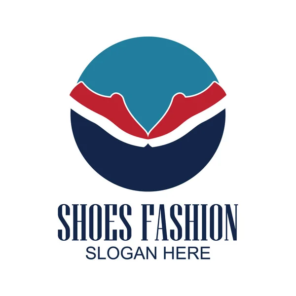 Negozio di scarpe, scarpe negozio logo con spazio di testo per il tuo slogan / tag line per il business della moda. illustrazione vettoriale — Vettoriale Stock