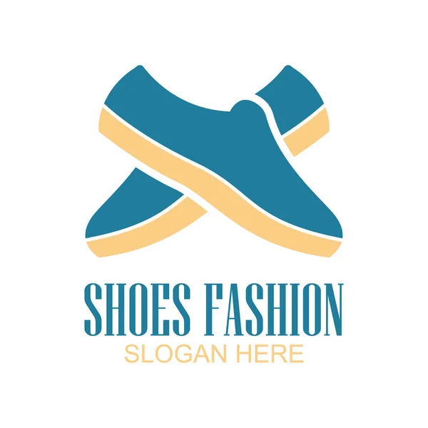 Schuhgeschäft, Schuhe Shop-Logo mit Textfläche für Ihren Slogan / Tag-Linie für das Modegeschäft. Vektorillustration — Stockvektor