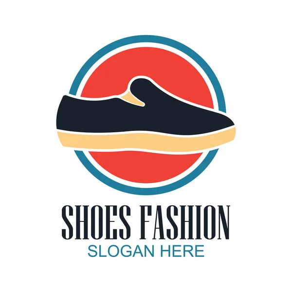 Loja de sapatos, logotipo da loja de sapatos com espaço de texto para o seu slogan / tag line para negócios de moda. ilustração vetorial —  Vetores de Stock