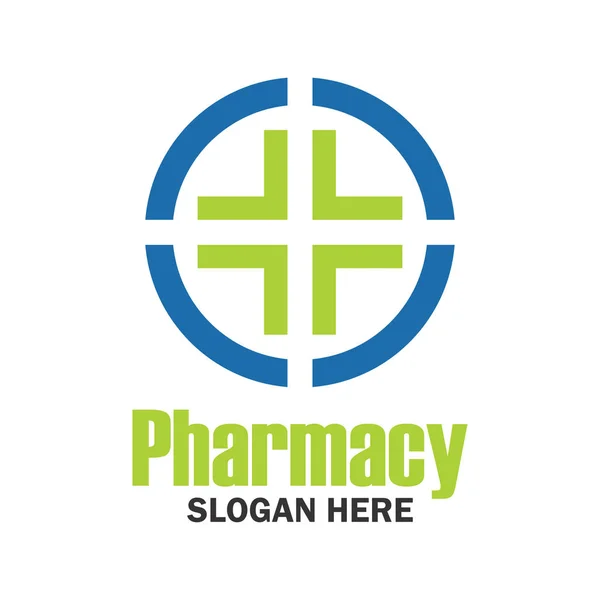 Медицинский логотип, аптека с текстовым пространством для слогана / тега, векторная иллюстрация — стоковый вектор