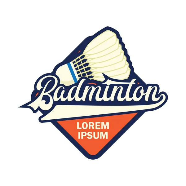 Badminton Logo Met Tekst Ruimte Voor Slogan Tag Line Vectorillustratie — Stockvector