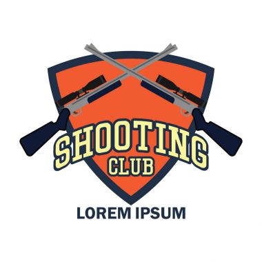 logosu, sloganı için metin alanı ile çekim / etiket satırı, vektör çizim