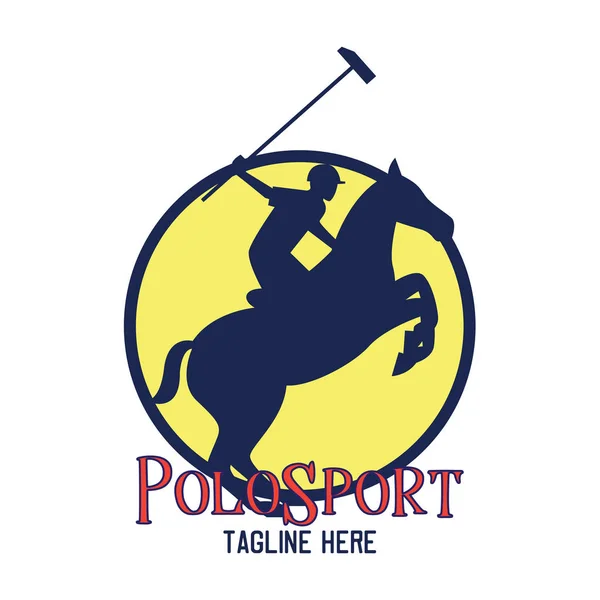 Logo Polo Sport Con Espacio Texto Para Eslogan Línea Etiqueta — Vector de stock