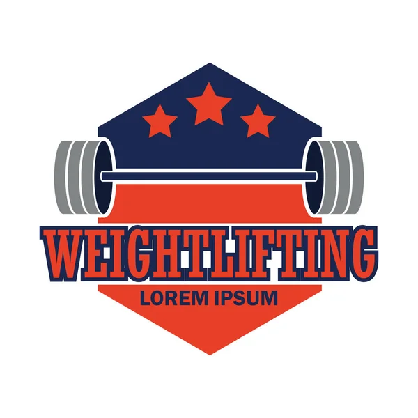 Gewichtheben Logo Mit Textfläche Für Ihren Slogan Tag Linie Vektorillustration — Stockvektor