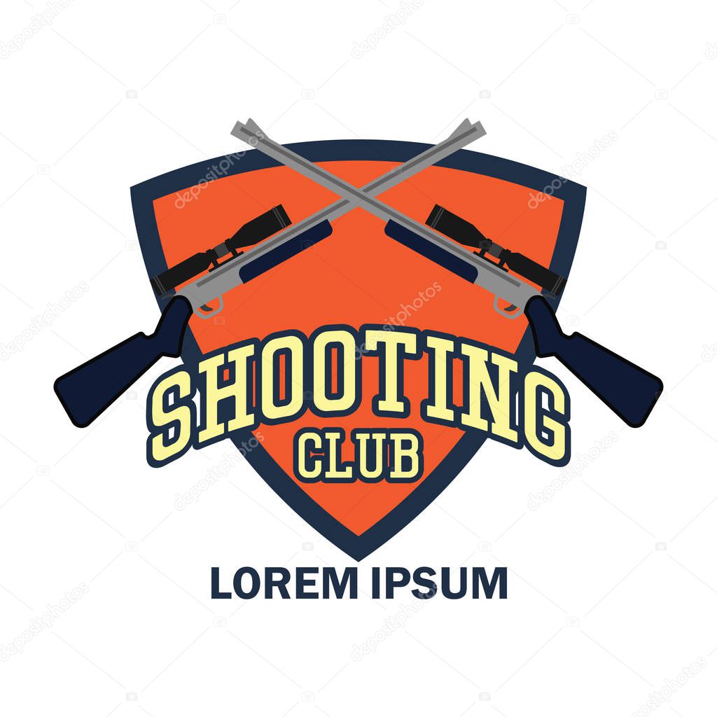 Shooting logo with text space for your slogan / tag line, vector illustration