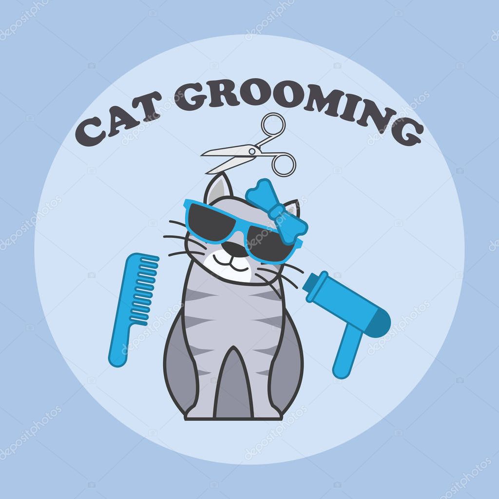 Pets shop, care, pets lover service with text space for your slogan / tagline, vector illustration