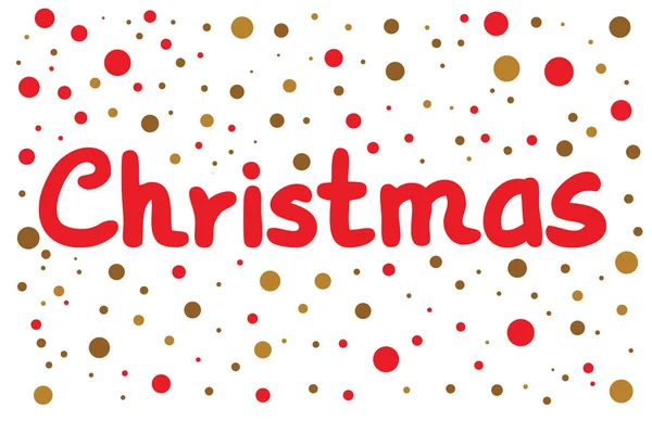 Christmas lettering with color dots. — Stock vektor