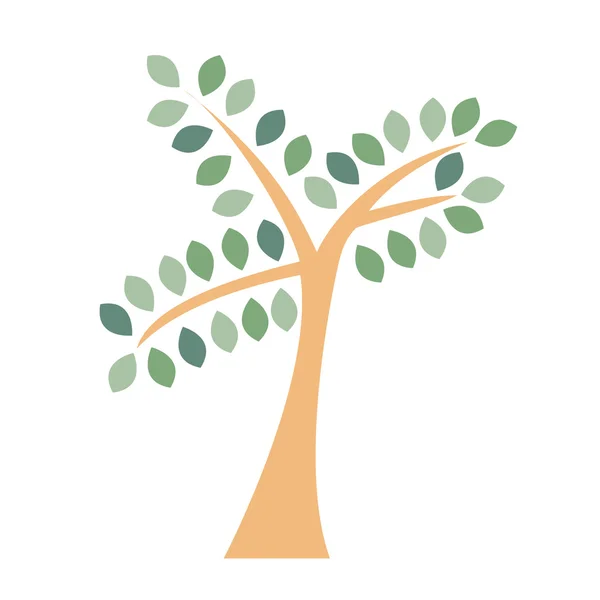 Ícone do logotipo da árvore. silhueta plana isolada sobre fundo branco . — Vetor de Stock
