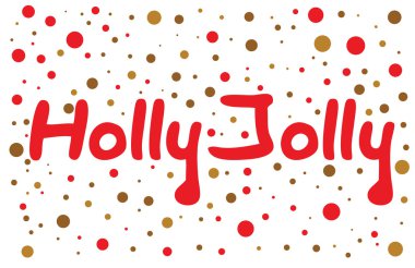 Holly neşeli yazı ile renk dots.