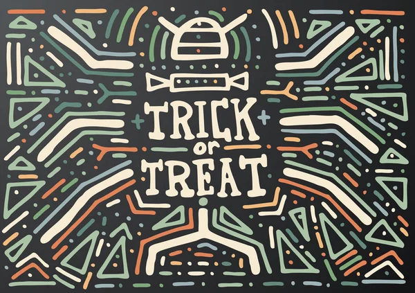 Trick or treat belettering. — Stockvector