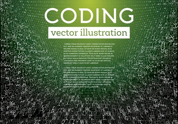 Abstracte groene technologie achtergrond met verschillende Letters. — Stockvector