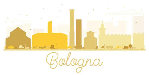 Bologna City skyline gyllene siluett. — Stock vektor