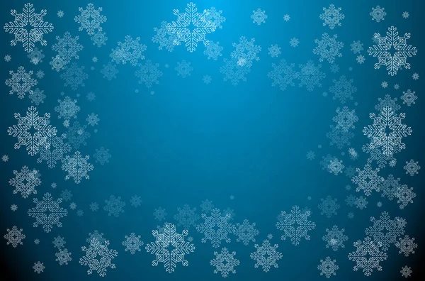 Tarjeta de Navidad con copos de nieve. — Vector de stock