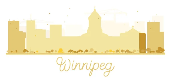 Winnipeg City skyline silhueta dourada . —  Vetores de Stock