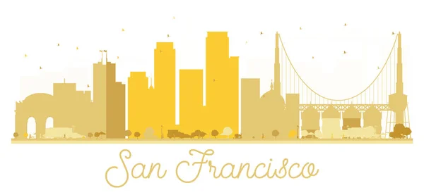Sylwetka skyline Złote Miasto San Francisco. — Wektor stockowy