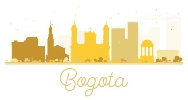 Cidade de Bogotá skyline silhueta dourada . —  Vetores de Stock